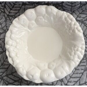Vintage 1970s Italian Creamware Fruit Bowl